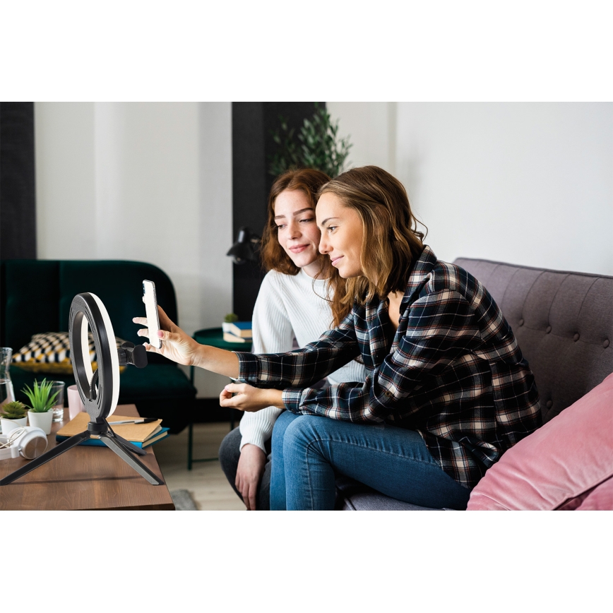 Osram - Lâmpada de secretária LED regulável com base e suporte para vlogging LED/5,5W/USB 3000-6500K 210 mAh