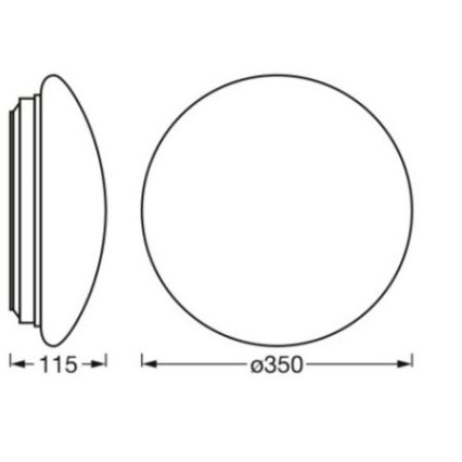 Osram - Candeeiro de tecto CEILING ESSENTIAL 2xE27/25W/230V Ø 35 cm branco