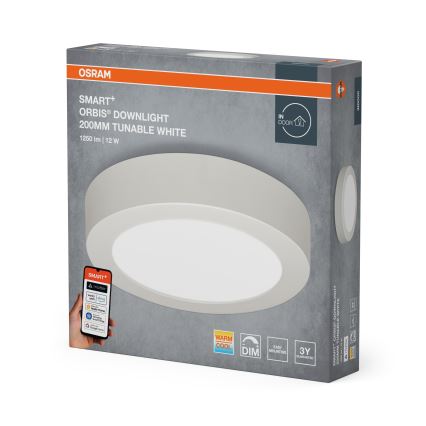 Osram - Downlight LED de teto dimerizável SMART+ LED/12W/230V Ø 20 cm 3000-6500K Wi-Fi