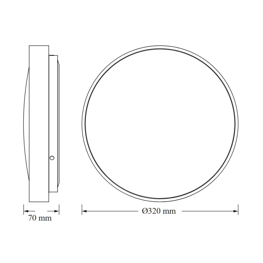 Osram - Luminária de teto LED com sensor crepuscular CEILING LUXO LED/18W/230V Ø 32 cm prateada