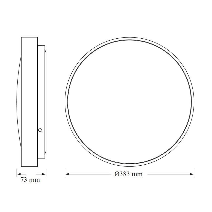 Osram - Candeeiro de tecto LED CEILING LUXO LED/24W/230V Ø 38 cm prateado
