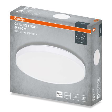 Osram - Candeeiro de tecto LED CEILING LUXO LED/36W/230V Ø 49 cm branco