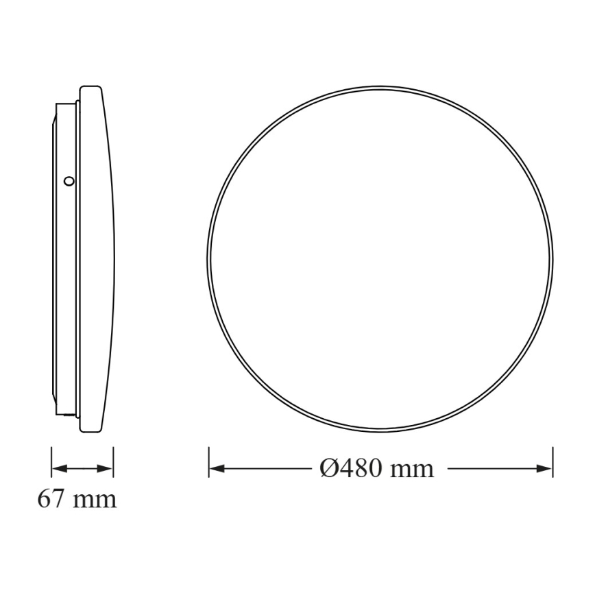 Osram - Candeeiro de tecto LED CEILING ROUND/36W/230V/3000K Ø 48 cm branco