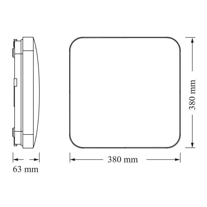 Osram - Luminária de teto LED com sensor crepuscular CEILING SQUARE LED/36W/230V 4000K 38x38 cm branca