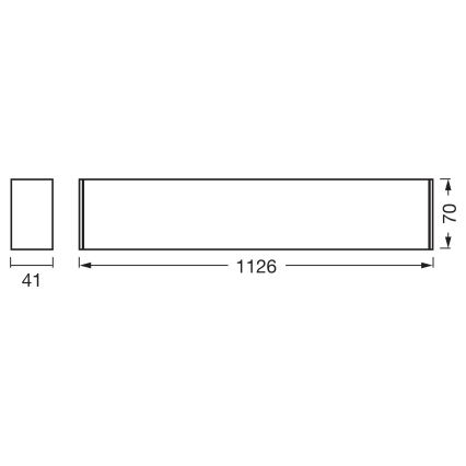 Osram - Candeeiro de tecto LED dimável OFFICE LINE LED/11/20/30W/230V 4000K 112,6 cm preto