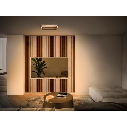 Osram - Luminária de teto LED dimerizável ORBIS ACOUSTIC LED/30W/230V 51x31 cm pinho