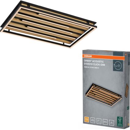 Osram - Luminária de teto LED dimerizável ORBIS ACOUSTIC LED/30W/230V 51x31 cm pinho