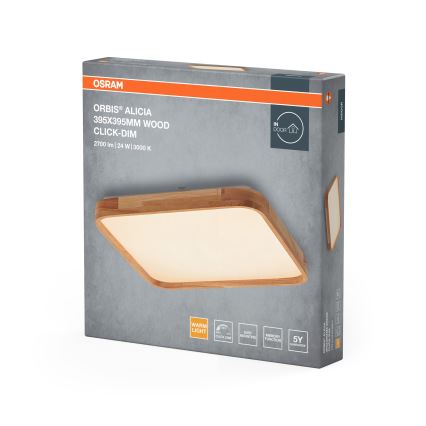 Osram - Candeeiro de teto LED regulável ORBIS ALICIA LED/24W/230V 39,5x39,5 cm bege