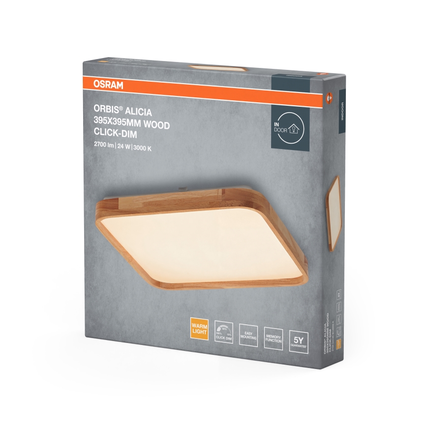 Osram - Candeeiro de teto LED regulável ORBIS ALICIA LED/24W/230V 39,5x39,5 cm bege