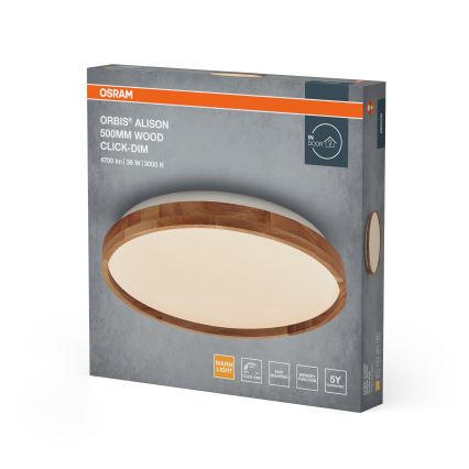 Osram - Candeeiro de Teto LED Dimerizável ORBIS ALISON LED/36W/230V Ø 50 cm bege