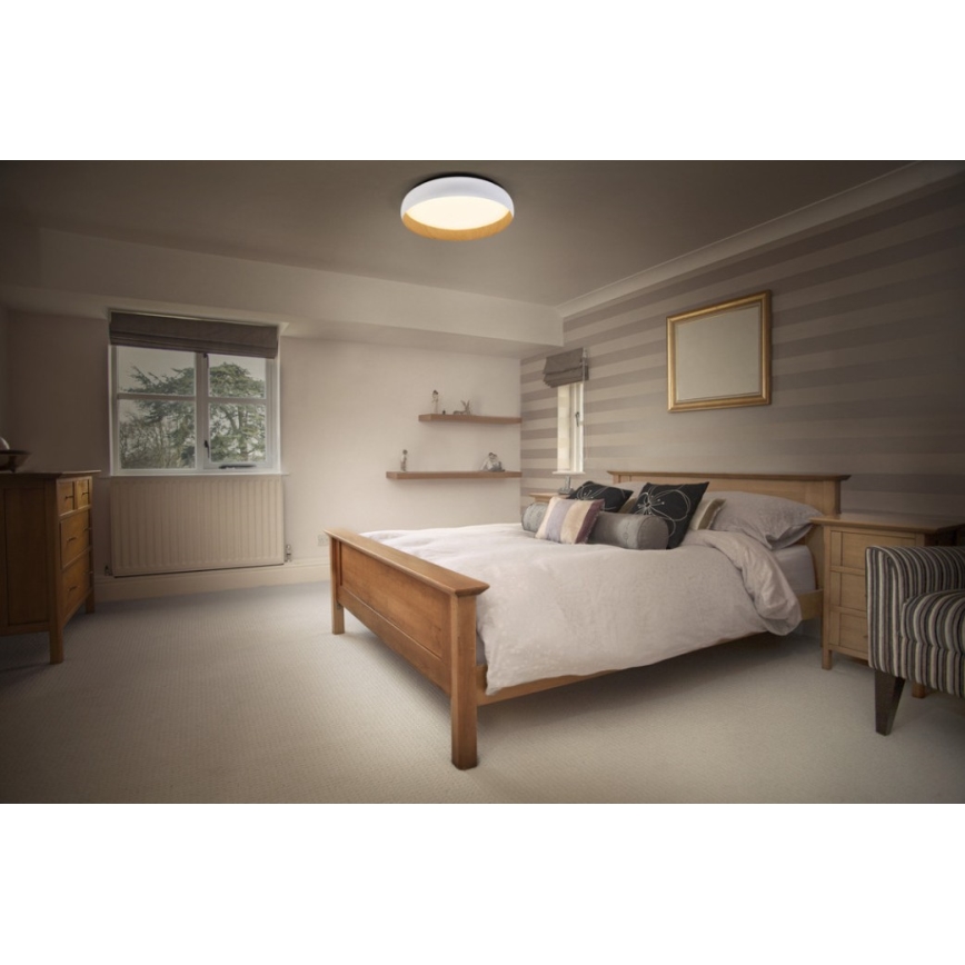 Osram - Luminária de teto LED dimerizável ORBIS LIVIA LED/16W/230V Ø 30 cm branco/castanho