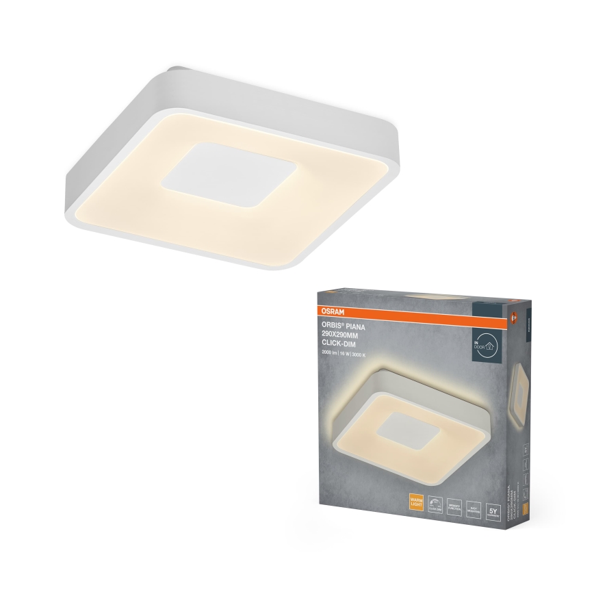 Osram - Candeeiro de tecto LED dimerizável ORBIS PIANA LED/16W/230V 29x29 cm branco