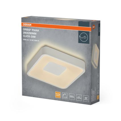 Osram - Candeeiro de tecto LED dimerizável ORBIS PIANA LED/16W/230V 29x29 cm branco