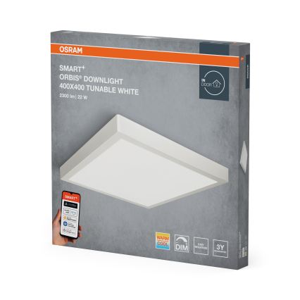 Osram - Luminária de teto LED dimerizável SMART+ DOWNLIGHT LED/22W/230V 40x40 cm 3000-6500K Wi-Fi