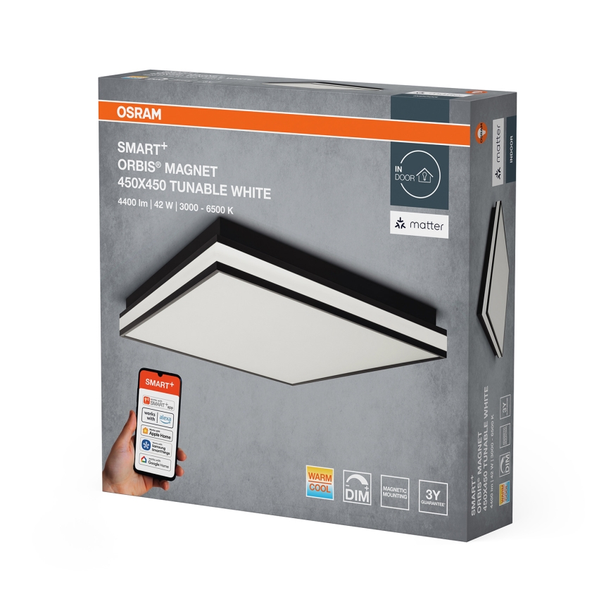 Osram - Candeeiro de tecto LED dimerizável SMART+ MAGNET LED/42W/230V 45x45 cm 3000-6500K Wi-Fi