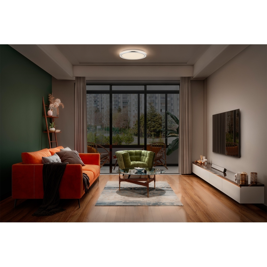 Osram - Candeeiro de tecto LED ORBIS HELMAN LED/16W/230V Ø 29,5 cm prateado