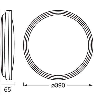 Osram - Candeeiro de tecto LED ORBIS HELMAN LED/24W/230V Ø 39 cm prata