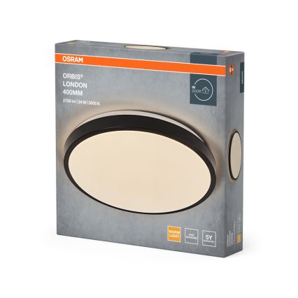 Osram - Candeeiro de tecto LED ORBIS LONDON LED/24W/230V Ø 39,5 cm preto