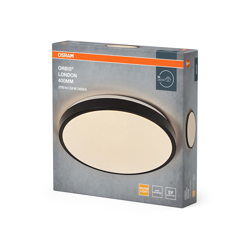 Osram - Candeeiro de tecto LED ORBIS LONDON LED/24W/230V Ø 39,5 cm preto