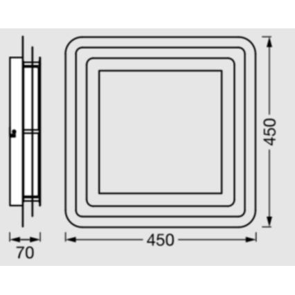 Osram - Candeeiro de tecto LED ORBIS SPIRAL LED/26W/230V 45x45 cm branco