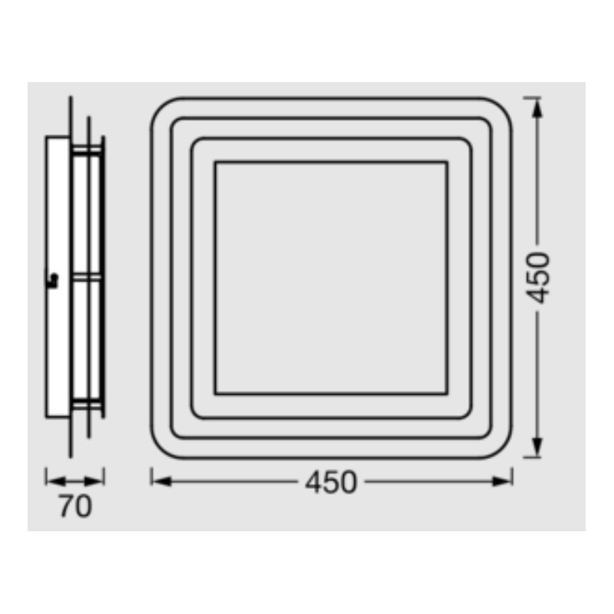 Osram - Candeeiro de tecto LED ORBIS SPIRAL LED/26W/230V 45x45 cm branco