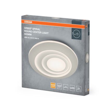 Osram - Candeeiro de tecto LED ORBIS SPIRAL LED/42W/230V Ø 50,5 cm branco