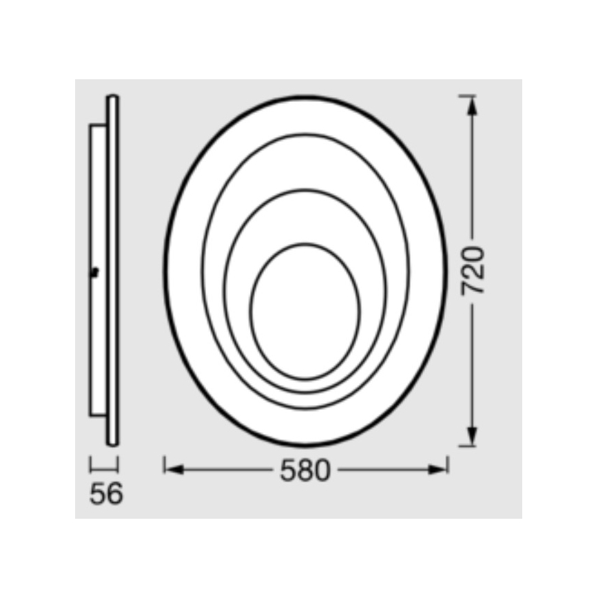 Osram - Candeeiro de tecto LED ORBIS SPIRAL LED/63W/230V branco