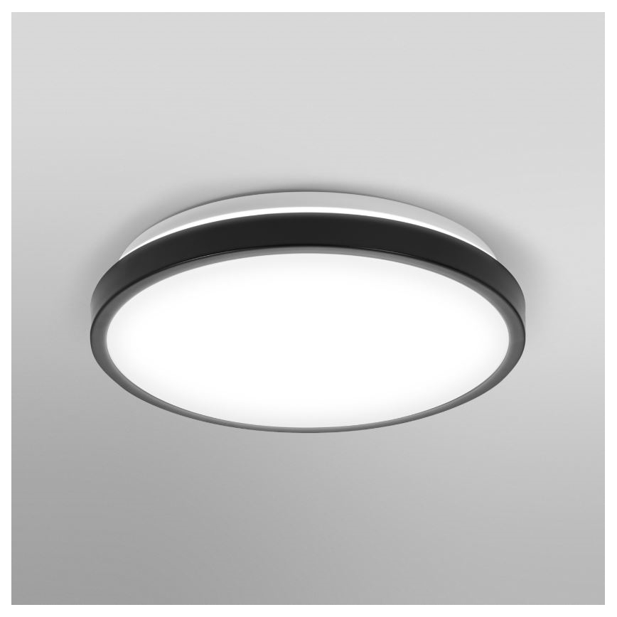 Osram - Luminária de teto LED para casa de banho DISC LED/18W/230V 3000/4000K Ø 30 cm IP44 preto