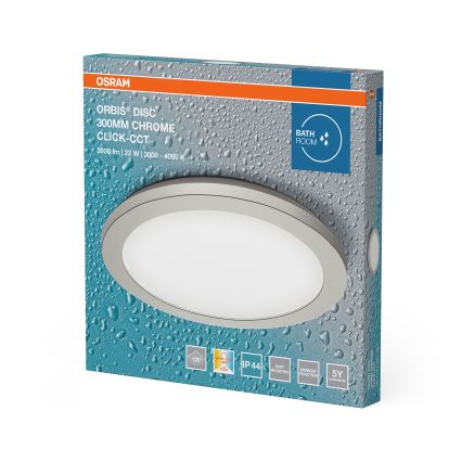Osram - LED Candeeiro de tecto para casa de banho ORBIS DISC LED/22W/230V 3000/4000K Ø 30 cm IP44 cromado mate