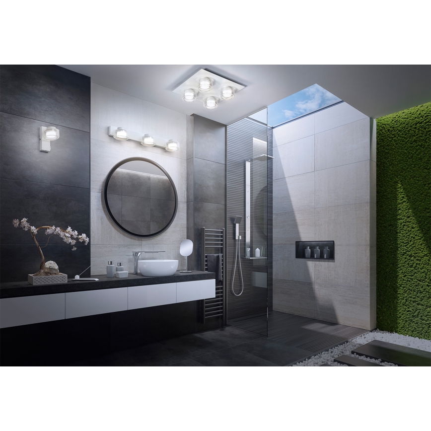 Osram - Candeeiro de tecto LED para casa de banho ORBIS FLAME 4xLED/5,5W/230V 3000/4000K IP44 branco