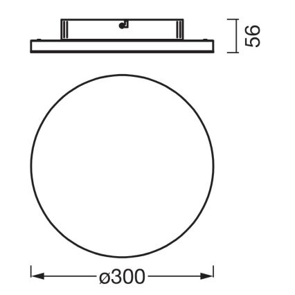 Osram - Candeeiro de tecto LED PLANON 20W/230V 3000K Ø 30 cm branco