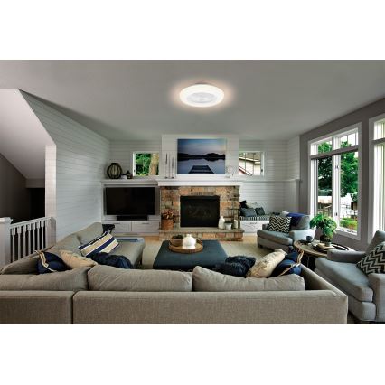 Osram - Candeeiro de tecto LED dimerizável com ventilador SMART+ LED/75W/230V 3000-6500K Wi-Fi + controlo remoto