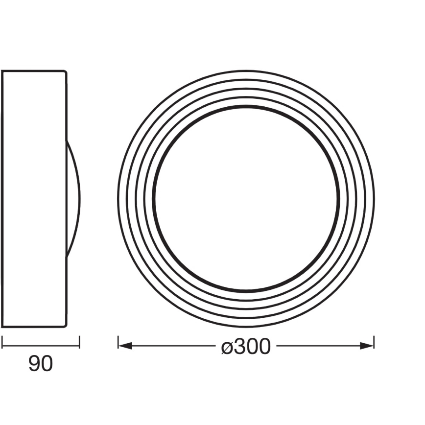 Osram - Luminária de teto LED dimerizável ORBIS CONCRETE LED/13W/230V Ø 30 cm cinzento/betão