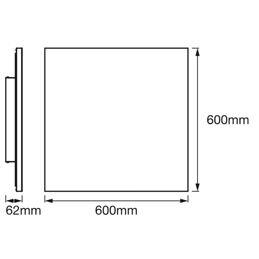 Osram - Luminária de teto LED RGBW regulável SMART+ PLANON LED/40W/230V 60x60 cm 3000-6500K Wi-Fi