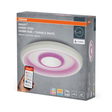 Osram - Luminária de teto LED RGBW dimerizável SMART+ STEA LED/32W/230V Ø 48,5 cm 2700-6500K Wi-Fi