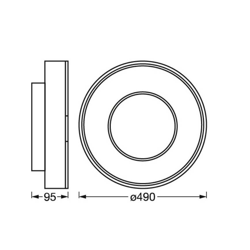 Osram - Plafon LED RGBW dimerizável SMART+ CLARIA LED/32W/230V Ø 49 cm 2700-6500K Wi-Fi