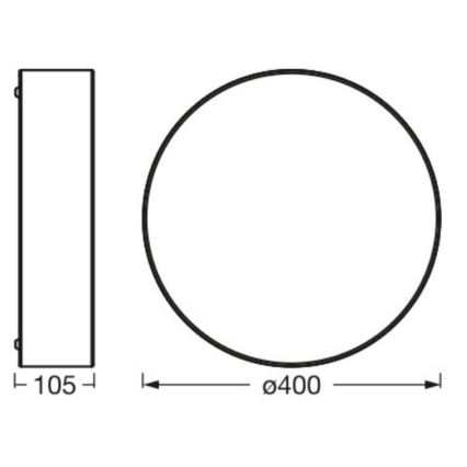 Osram - Candeeiro de tecto ORBIS PARIS 2xE27/25W/230V diâmetro 40 cm creme