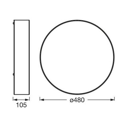 Osram - Candeeiro de tecto ORBIS PARIS, 3x E27/25W/230V, diâmetro 48 cm, creme