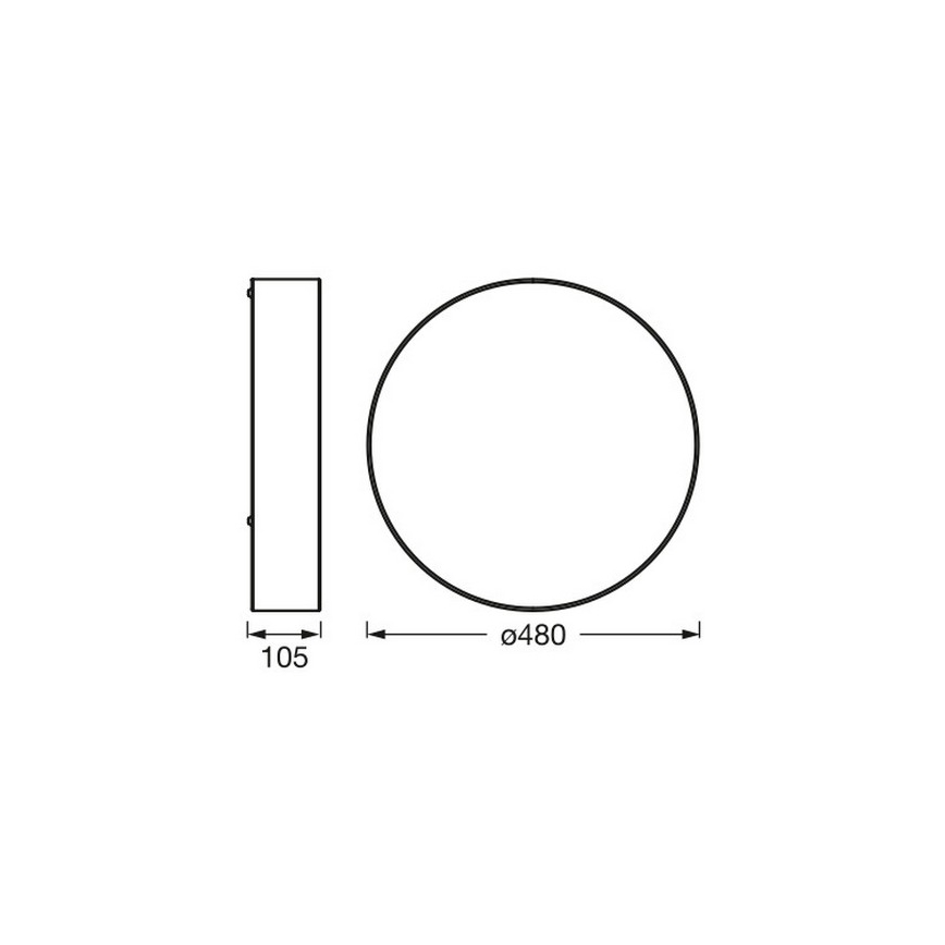 Osram - Candeeiro de tecto ORBIS PARIS, 3x E27/25W/230V, diâmetro 48 cm, creme