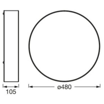 Osram - Candeeiro de tecto ORBIS PARIS 3xE27/15W/230V Ø 48 cm castanho