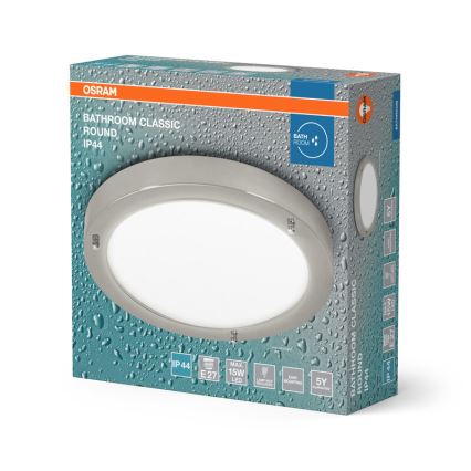 Osram - Candeeiro de teto para casa de banho BATHROOM CLASSIC 1xE27/15W/230V, diâmetro 31 cm, IP44