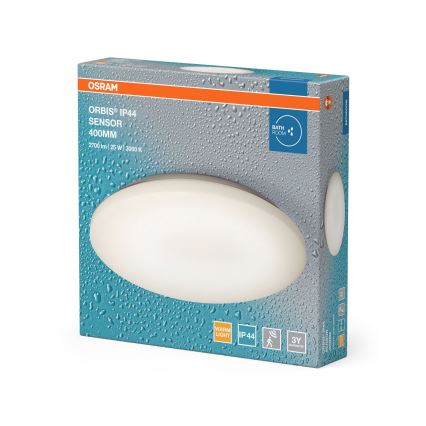 Osram - Plafon LED para casa de banho com sensor de movimento e de crepúsculo ORBIS LED/25W/230V IP44