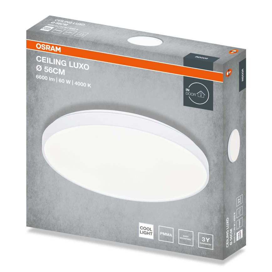 Osram - Candeeiro de teto LED CEILING LUXO LED/60W/230V diâmetro 56 cm branco