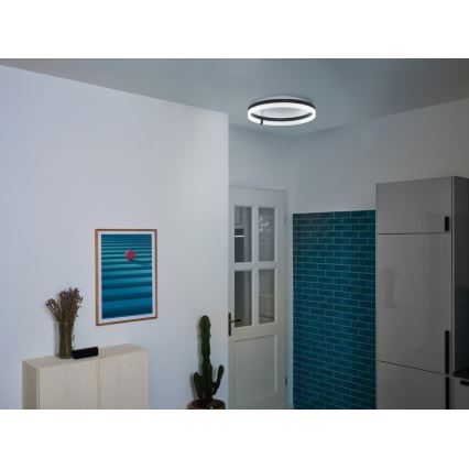 Osram - Luminária de teto LED DECOR CIRCLE LED/32W/230V 3000/4000/6500K diâmetro 50 cm preto/branco