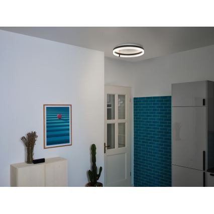 Osram - Luminária de teto LED DECOR CIRCLE LED/32W/230V 3000/4000/6500K diâmetro 50 cm preto/branco