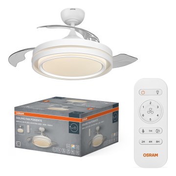 Osram - Candeeiro de teto LED dimerizável com ventilador PONIENTE LED/36W/230V 3000/4000/6500K + comando remoto