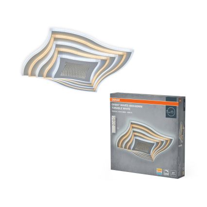 Osram - Candeeiro de tecto LED dimerizável ORBIS WAVES LED/43W/230V 2600-6000K 48x48 cm branco + controlo remoto