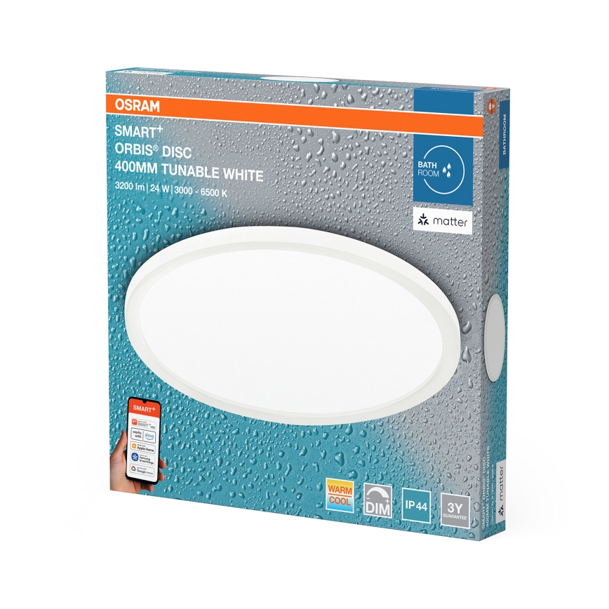 Osram - Luminária de teto LED regulável para casa de banho SMART+ DISC LED/24W/230V 3000-6500K IP44 Wi-Fi