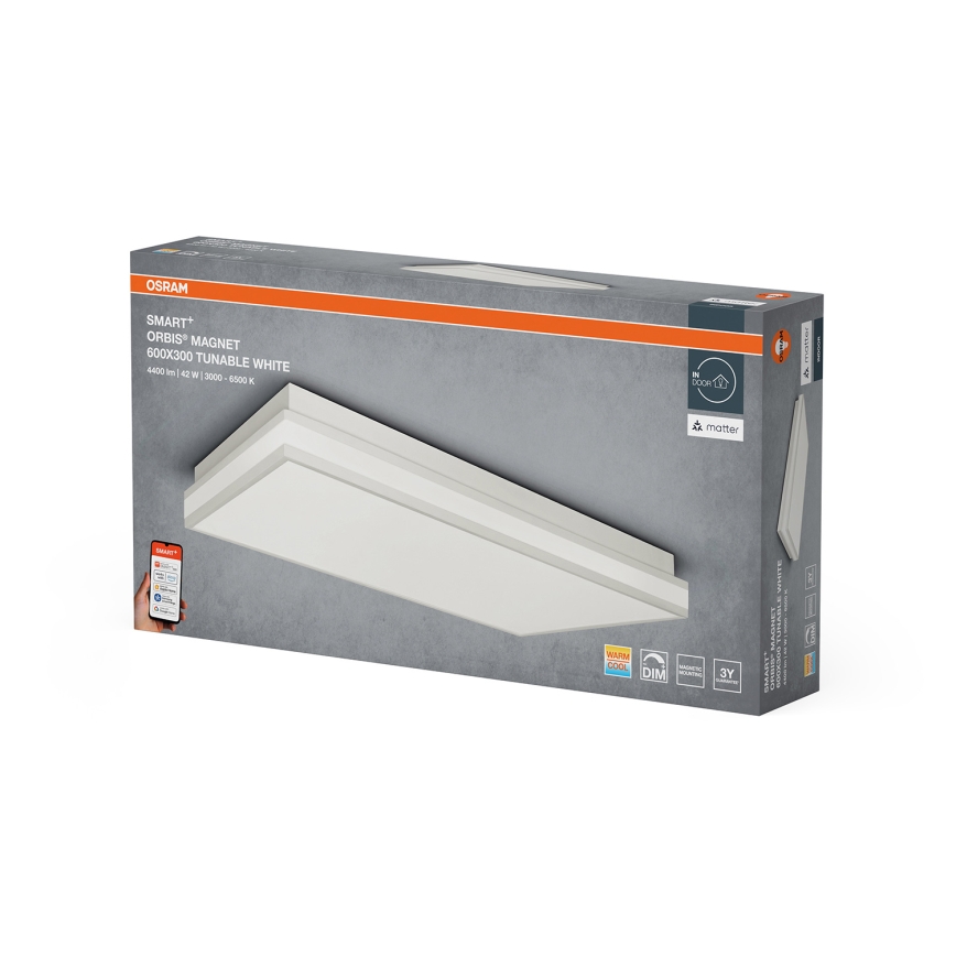 Osram - Luminária de teto LED dimerizável SMART+ MAGNET LED/42W/230V 30x60 cm 3000-6500K Wi-Fi