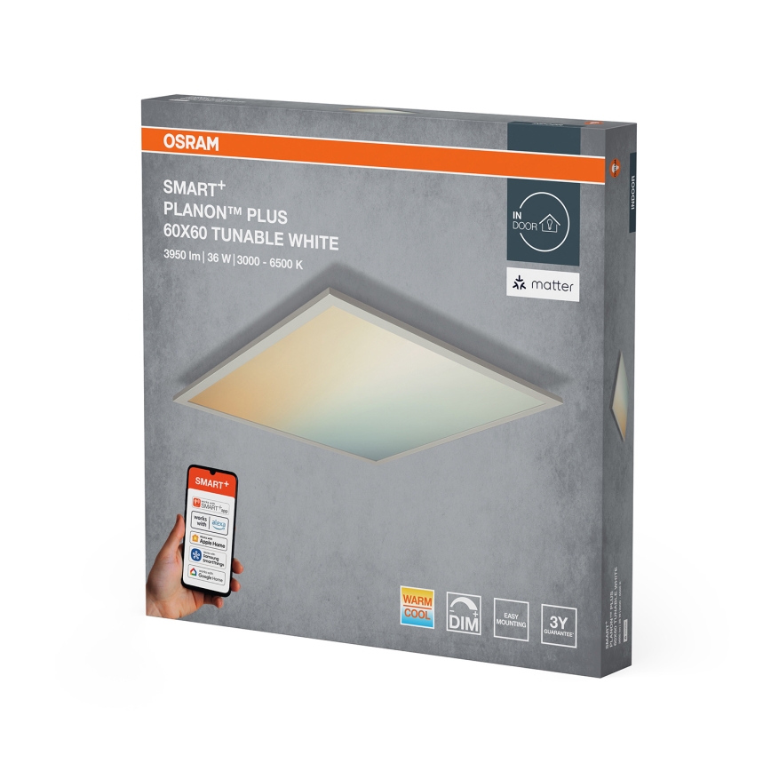 Osram - Luminária de teto LED dimerizável SMART+ PLANON LED/36W/230V 60x60 cm 3000-6500K Wi-Fi